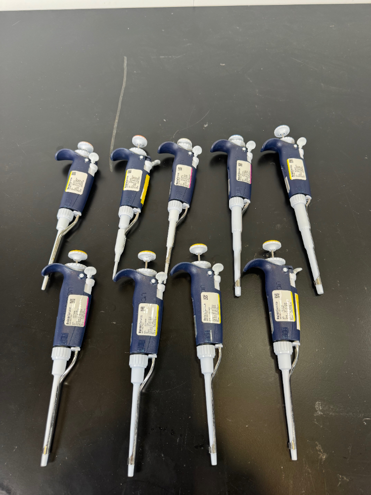 Image of Gilson Pipetman Single Channel Pipettes - Quantity 9